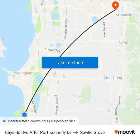 Bayside Bvd After Port Kennedy Dr to Seville Grove map