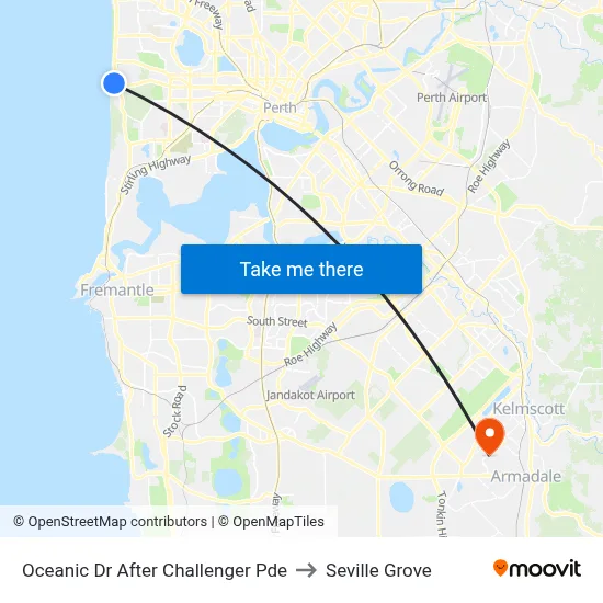 Oceanic Dr After Challenger Pde to Seville Grove map