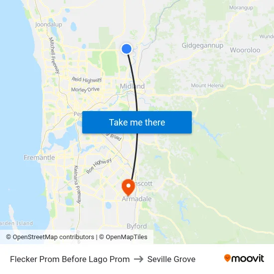 Flecker Prom Before Lago Prom to Seville Grove map