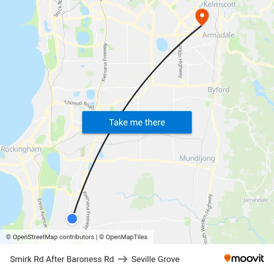Smirk Rd After Baroness Rd to Seville Grove map