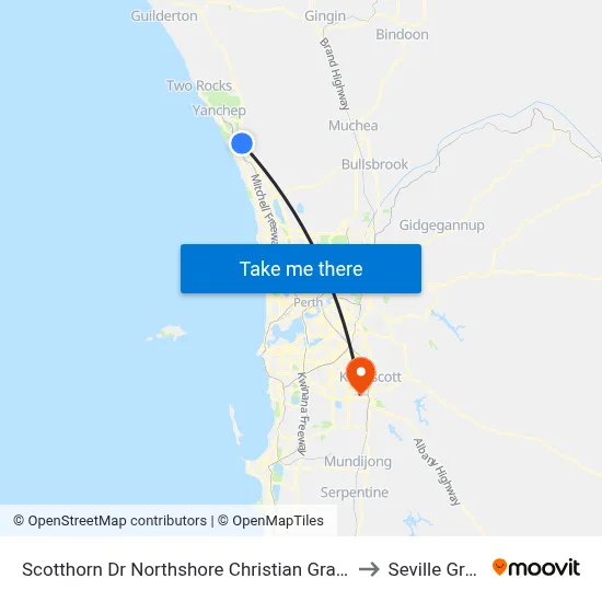 Scotthorn Dr Northshore Christian Grammar to Seville Grove map
