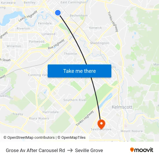 Grose Av After Carousel Rd to Seville Grove map