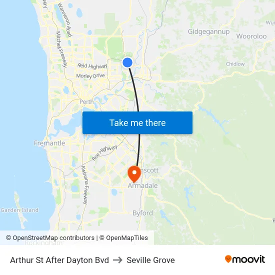 Arthur St After Dayton Bvd to Seville Grove map