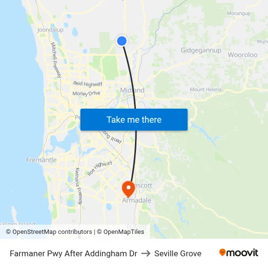 Farmaner Pwy After Addingham Dr to Seville Grove map