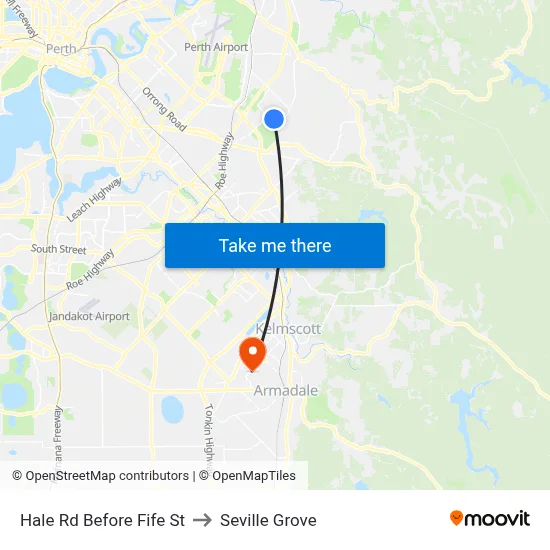 Hale Rd Before Fife St to Seville Grove map
