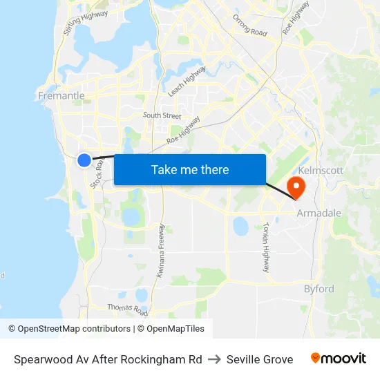 Spearwood Av After Rockingham Rd to Seville Grove map