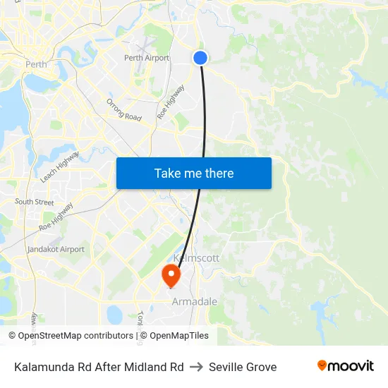Kalamunda Rd After Midland Rd to Seville Grove map