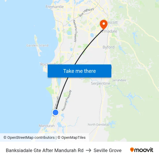 Banksiadale Gte After Mandurah Rd to Seville Grove map