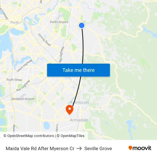 Maida Vale Rd After Myerson Cr to Seville Grove map