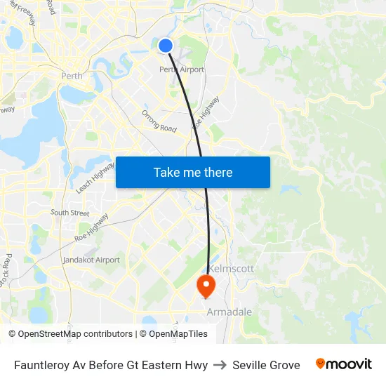 Fauntleroy Av Before Gt Eastern Hwy to Seville Grove map