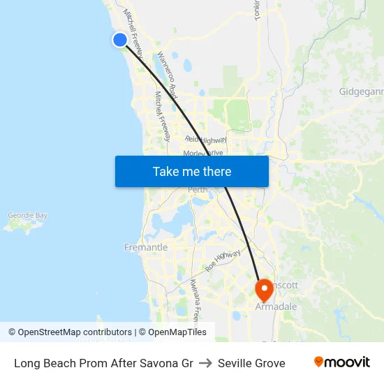 Long Beach Prom After Savona Gr to Seville Grove map
