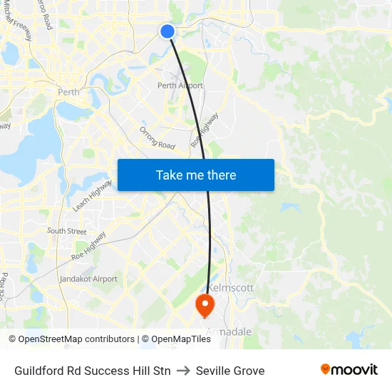 Guildford Rd Success Hill Stn to Seville Grove map
