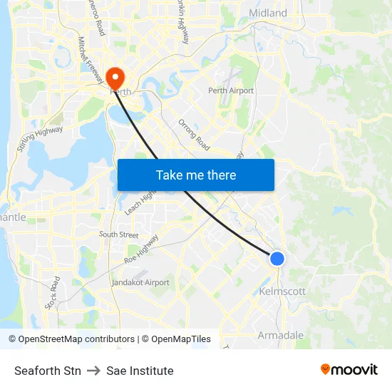 Seaforth Stn to Sae Institute map