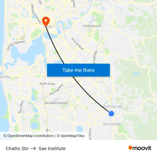 Challis Stn to Sae Institute map