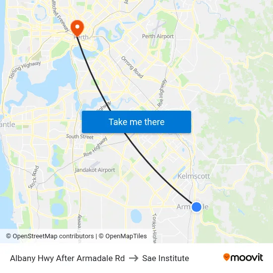 Albany Hwy After Armadale Rd to Sae Institute map