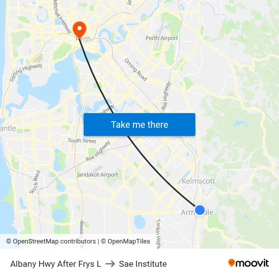 Albany Hwy After Frys L to Sae Institute map