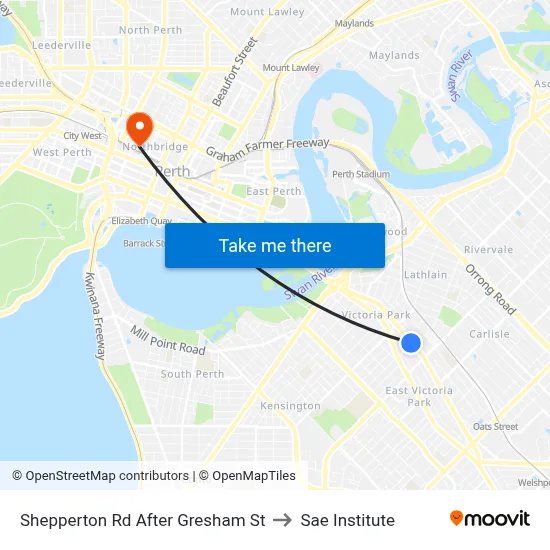 Shepperton Rd After Gresham St to Sae Institute map