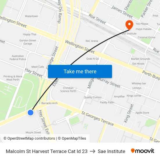 Malcolm St Harvest Terrace Cat Id 23 to Sae Institute map