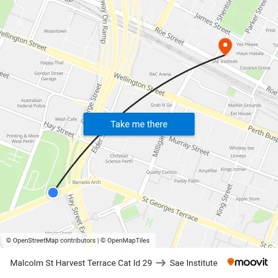 Malcolm St Harvest Terrace Cat Id 29 to Sae Institute map