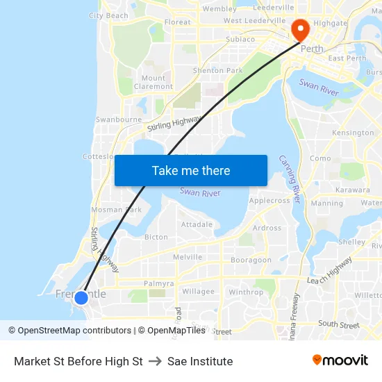Market St Before High St to Sae Institute map
