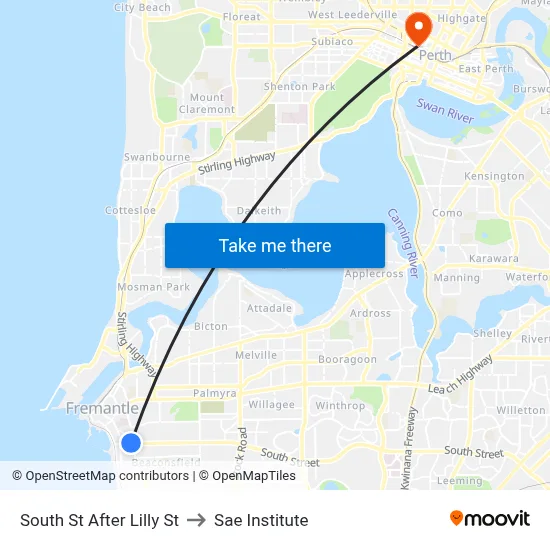 South St After Lilly St to Sae Institute map