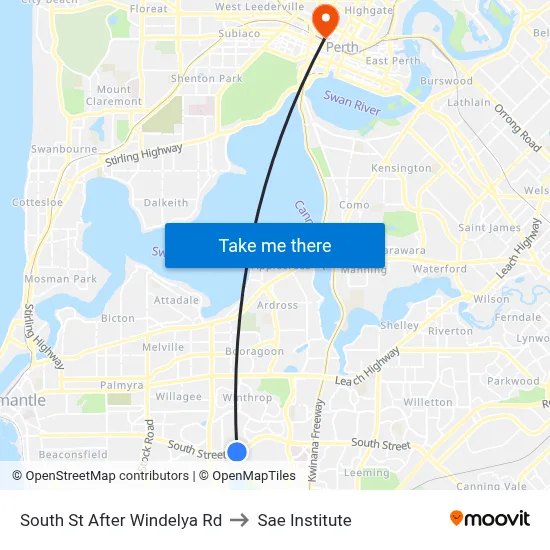 South St After Windelya Rd to Sae Institute map