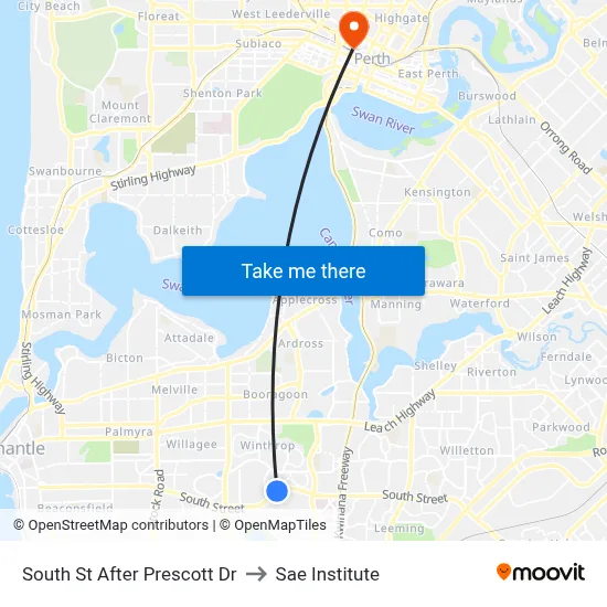 South St After Prescott Dr to Sae Institute map