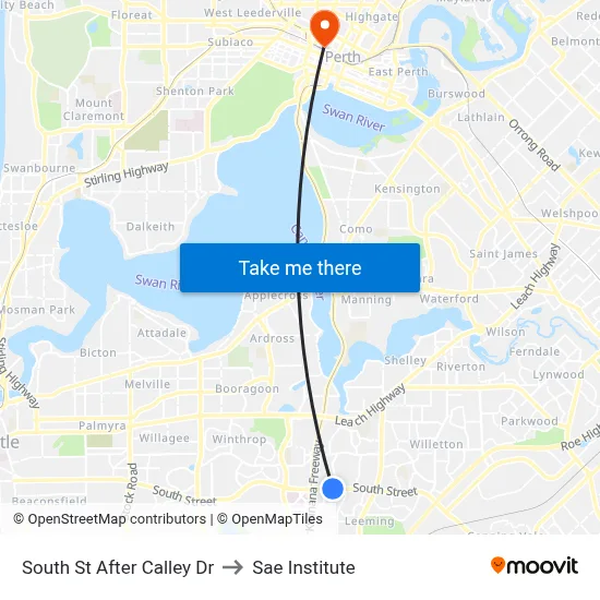 South St After Calley Dr to Sae Institute map