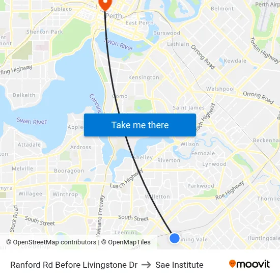 Ranford Rd Before Livingstone Dr to Sae Institute map