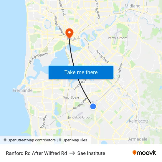 Ranford Rd After Wilfred Rd to Sae Institute map