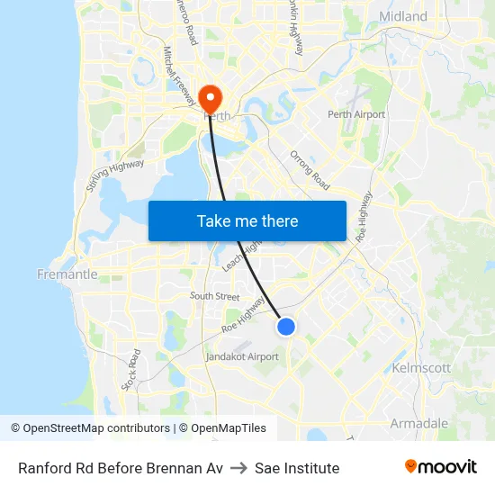 Ranford Rd Before Brennan Av to Sae Institute map