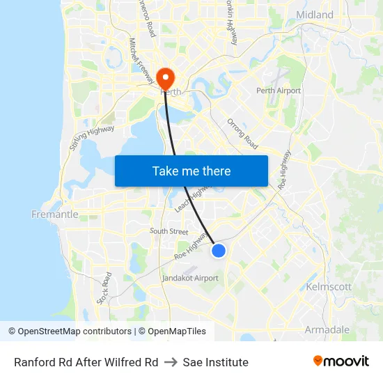 Ranford Rd After Wilfred Rd to Sae Institute map