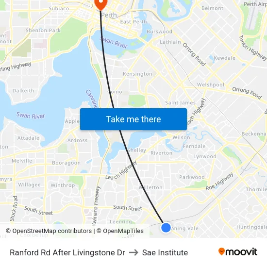 Ranford Rd After Livingstone Dr to Sae Institute map