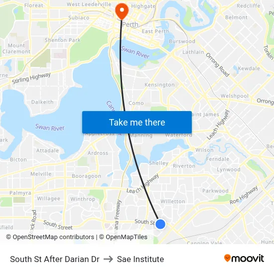 South St After Darian Dr to Sae Institute map