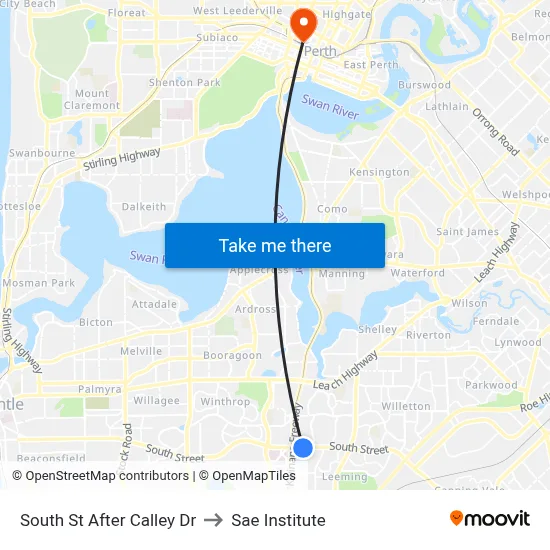 South St After Calley Dr to Sae Institute map