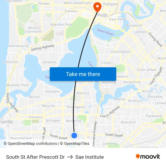 South St After Prescott Dr to Sae Institute map