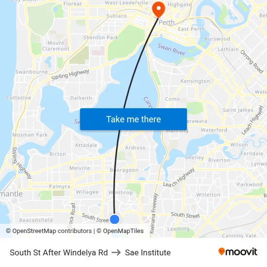 South St After Windelya Rd to Sae Institute map