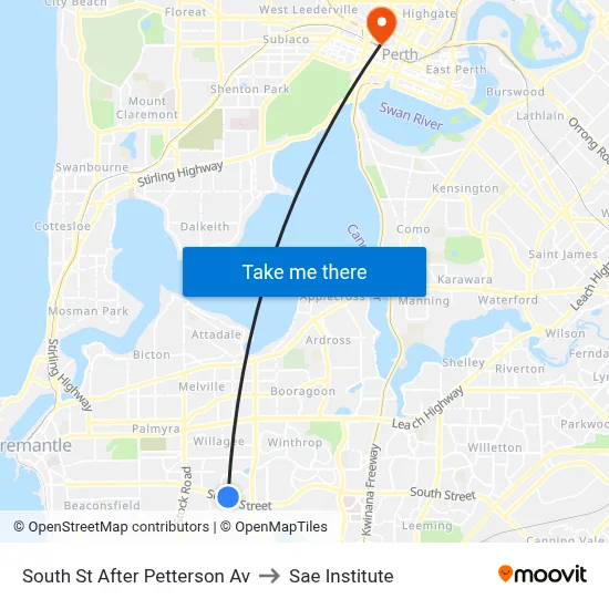 South St After Petterson Av to Sae Institute map