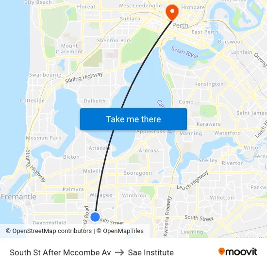 South St After Mccombe Av to Sae Institute map