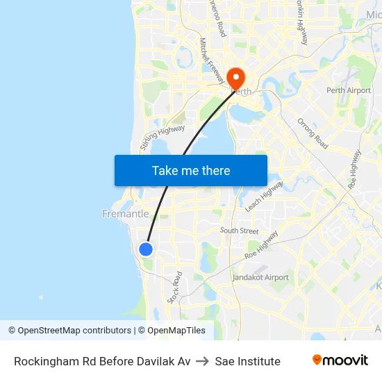 Rockingham Rd Before Davilak Av to Sae Institute map