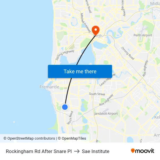 Rockingham Rd After Snare Pl to Sae Institute map