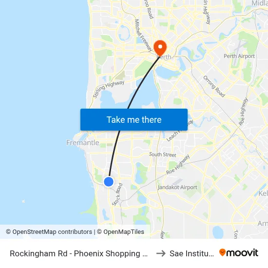 Rockingham Rd - Phoenix Shopping Ctr to Sae Institute map