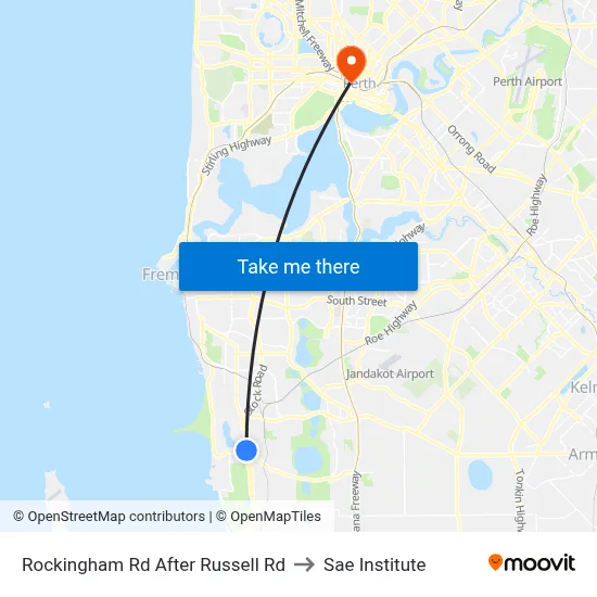 Rockingham Rd After Russell Rd to Sae Institute map