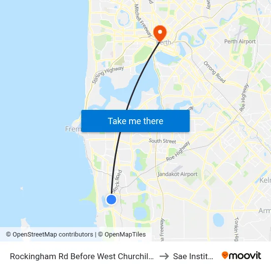 Rockingham Rd Before West Churchill Av to Sae Institute map
