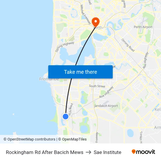 Rockingham Rd After Bacich Mews to Sae Institute map