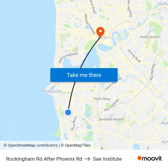 Rockingham Rd After Phoenix Rd to Sae Institute map