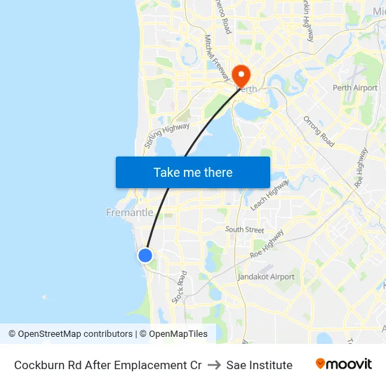 Cockburn Rd After Emplacement Cr to Sae Institute map