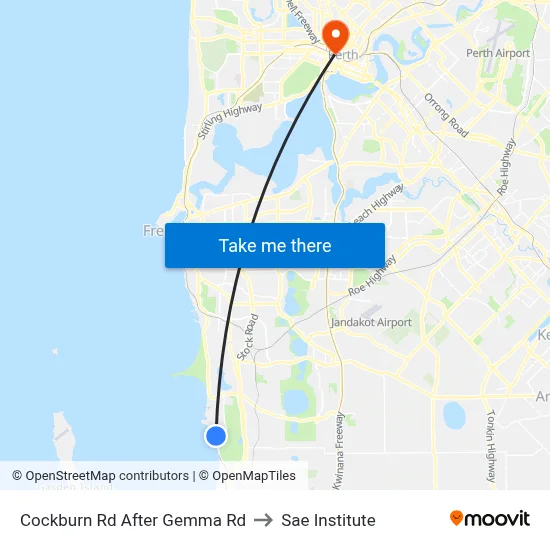 Cockburn Rd After Gemma Rd to Sae Institute map