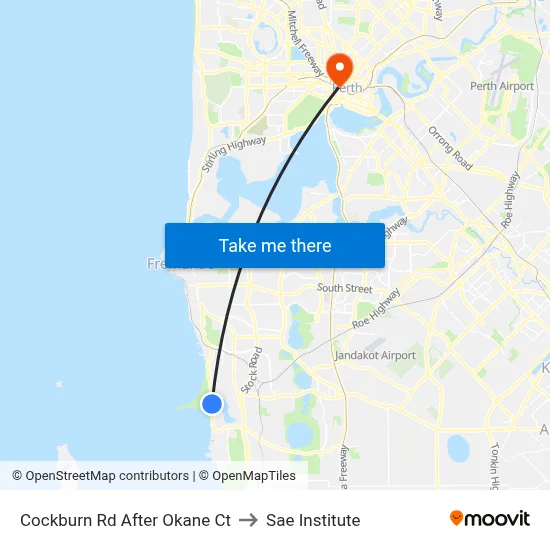Cockburn Rd After Okane Ct to Sae Institute map