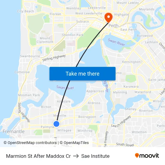 Marmion St After Maddox Cr to Sae Institute map